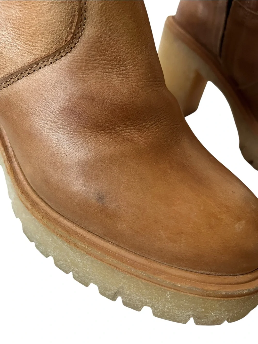 Free People James Leather Chelsea Boots 37